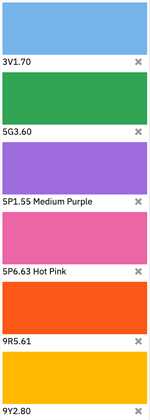 six samples under illuminant F7